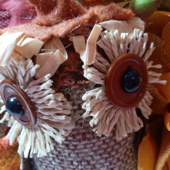 Handcrafted Silk & Burlap Flower Arrangement - Picture 3 of 12